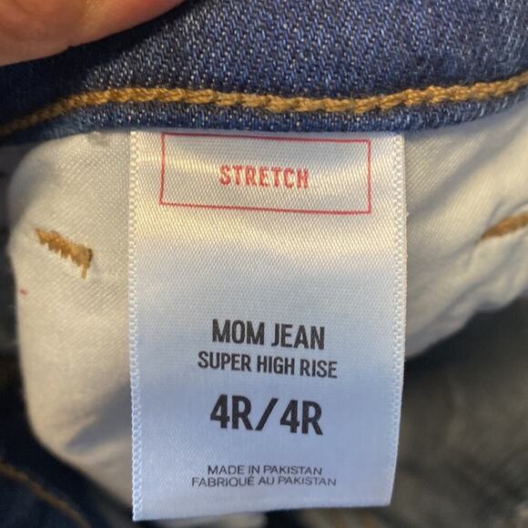 Express mom jean super high rise stretch cropped - Picture 4 of 6